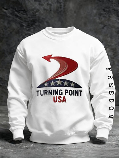 Men's Turning Point USA A True Patriot R.I.P Charlie Kirk Sweatshirt