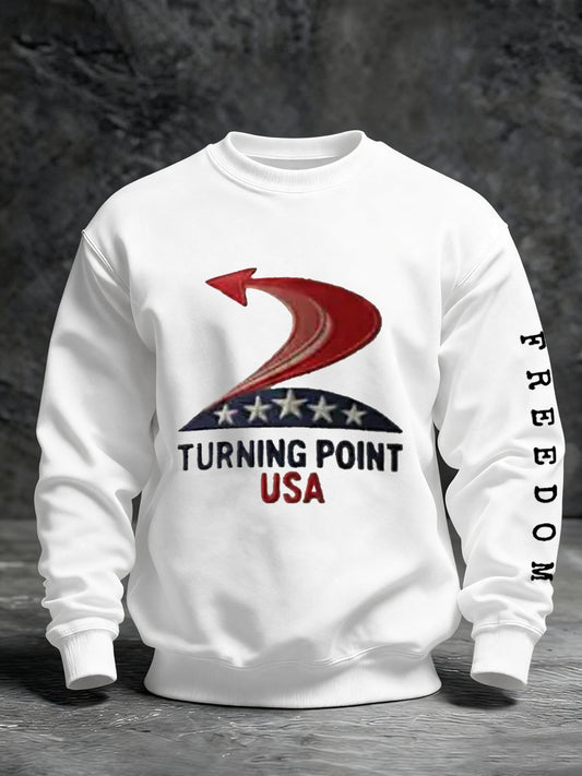 Men's Turning Point USA A True Patriot R.I.P Charlie Kirk Sweatshirt