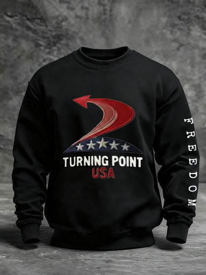 Men's Turning Point USA A True Patriot R.I.P Charlie Kirk Sweatshirt