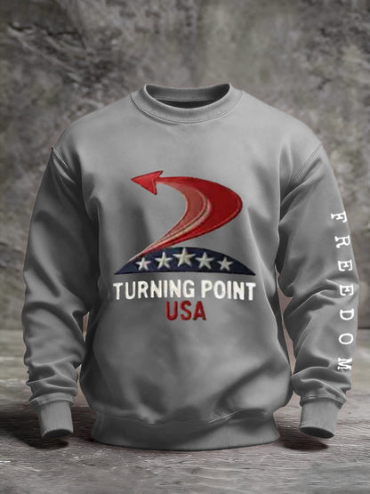 Men's Turning Point USA A True Patriot R.I.P Charlie Kirk Sweatshirt