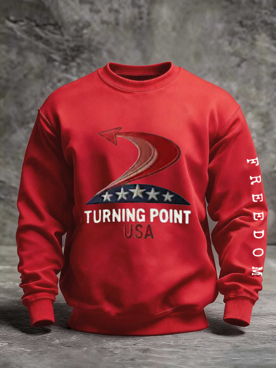 Men's Turning Point USA A True Patriot R.I.P Charlie Kirk Sweatshirt