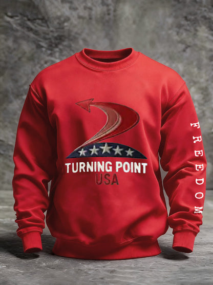 Men's Turning Point USA A True Patriot R.I.P Charlie Kirk Sweatshirt