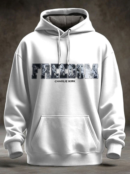 Men's Freedom True Patriot Memorial Printed Hoodie