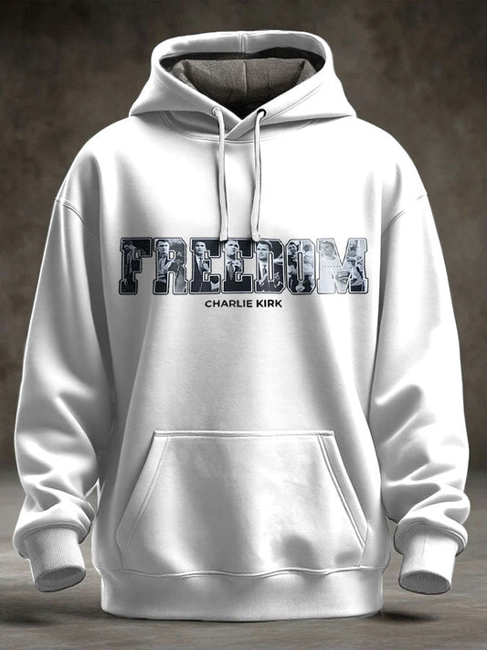 Men's Freedom True Patriot Memorial Printed Hoodie