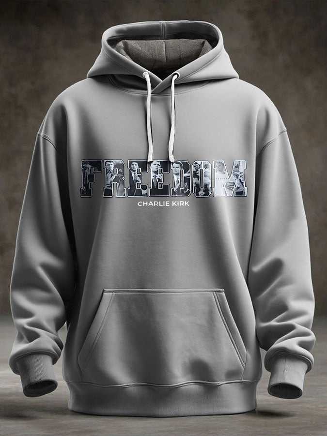 Men's Freedom True Patriot Memorial Printed Hoodie