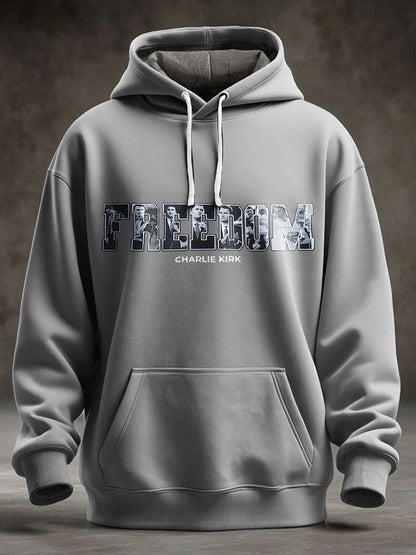 Men's Freedom True Patriot Memorial Printed Hoodie