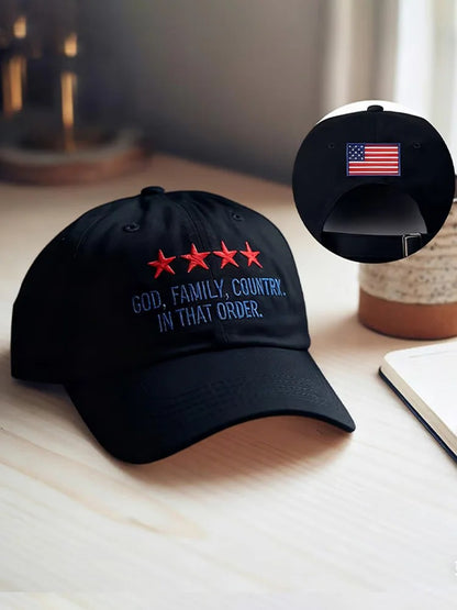 God Family Country In That Order Hat