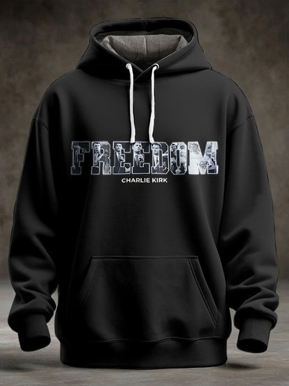 Men's Freedom True Patriot Memorial Printed Hoodie