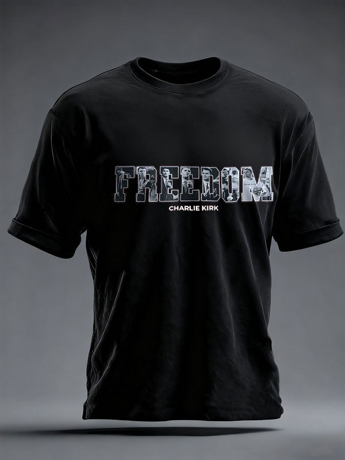 Men's Freedom True Patriot Memorial Printed T-shirt