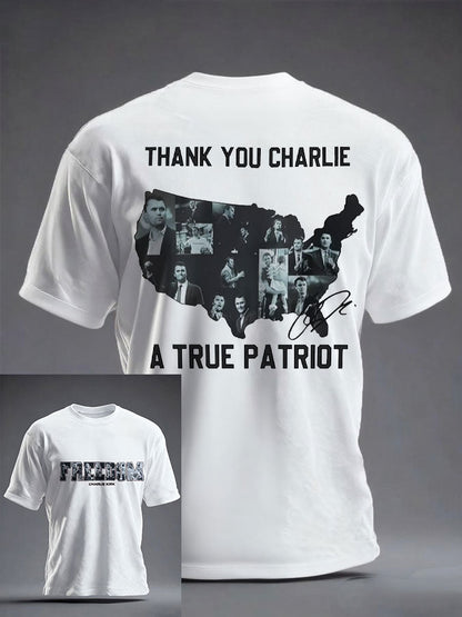 Men's Freedom True Patriot Memorial Printed T-shirt