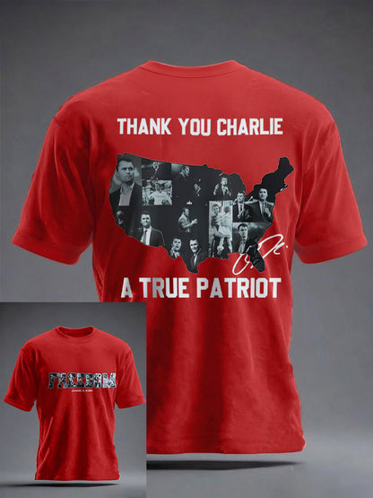Men's Freedom True Patriot Memorial Printed T-shirt