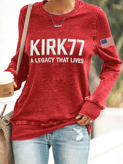 Women's Kirk77 A Legacy That Lives Printed Sweatshirt