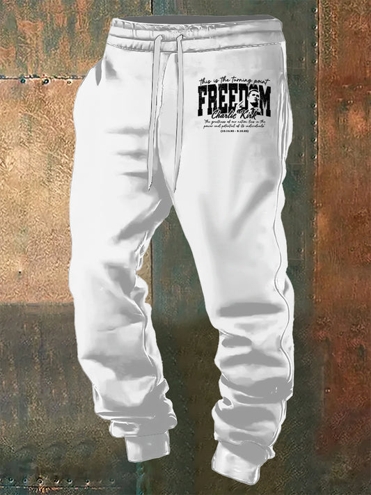 Men's Charlie Kirk Printed Drawstring Pants