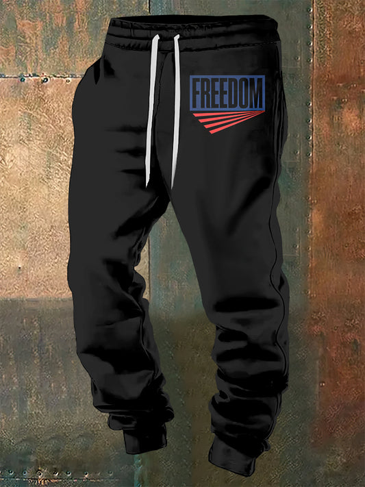 Men's Charlie Kirk Freedom Printed Drawstring Pants