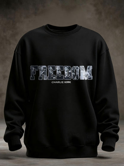 Men's Freedom True Patriot Memorial Printed Sweatshirt