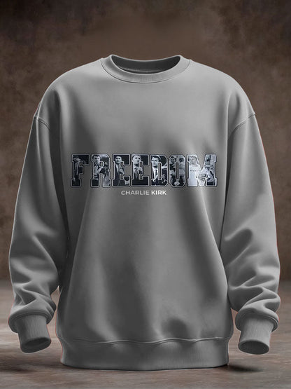 Men's Freedom True Patriot Memorial Printed Sweatshirt