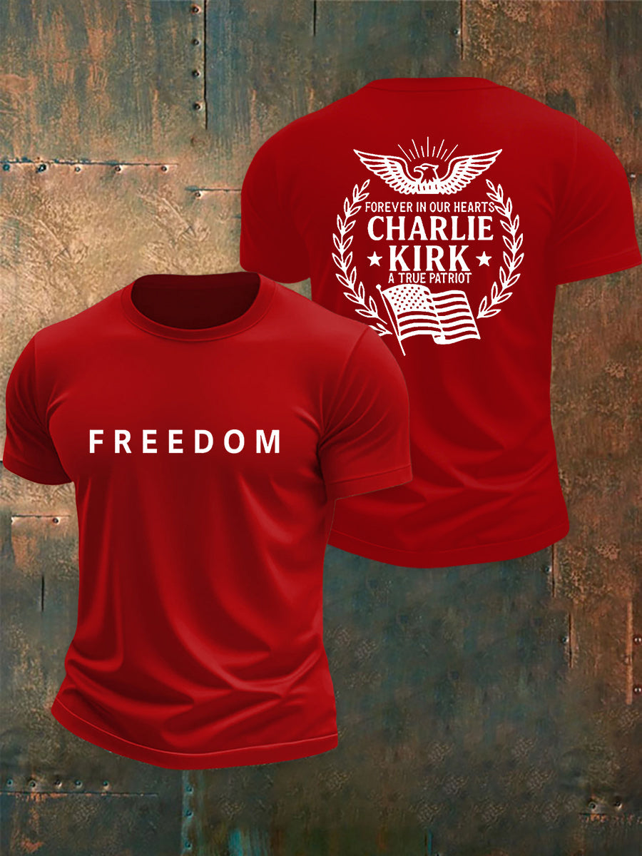 Men's Freedom Is Not Free R.I.P Charlie Kirk  Short Sleeve T-shirt