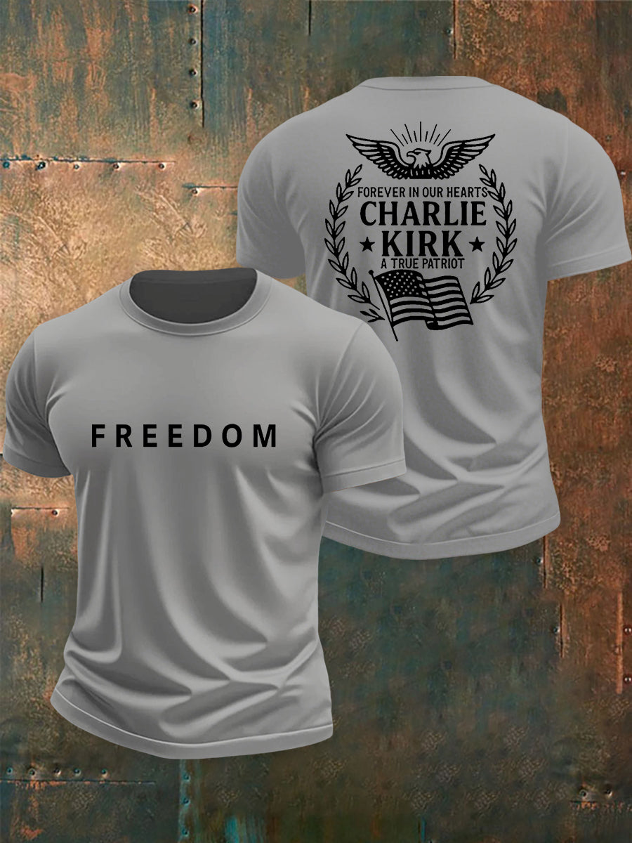 Men's Freedom Is Not Free R.I.P Charlie Kirk  Short Sleeve T-shirt