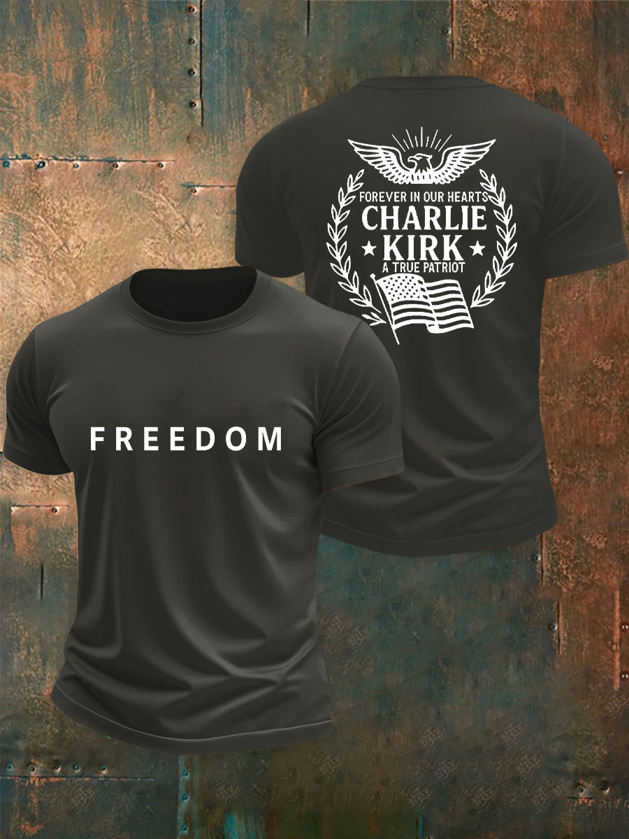 Men's Freedom Is Not Free R.I.P Charlie Kirk  Short Sleeve T-shirt