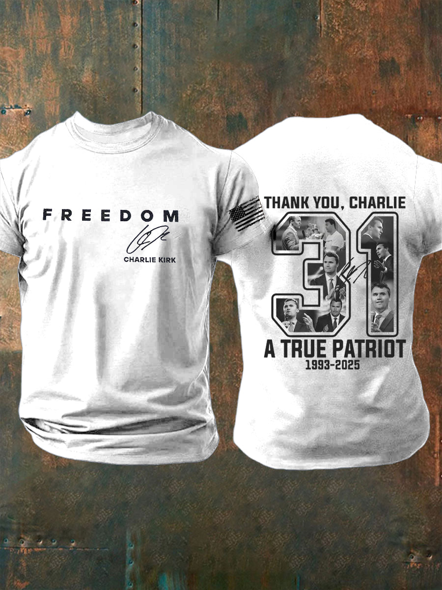 Men's Freedom Is Not Free R.I.P Charlie Kirk Short Sleeve T-shirt