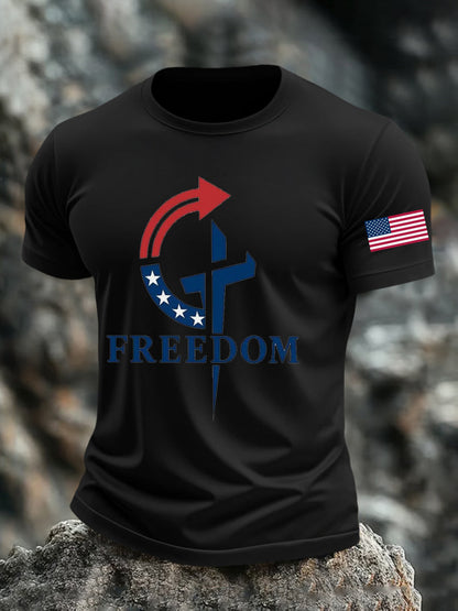 Men's Freedom Faith Printed T-shirt