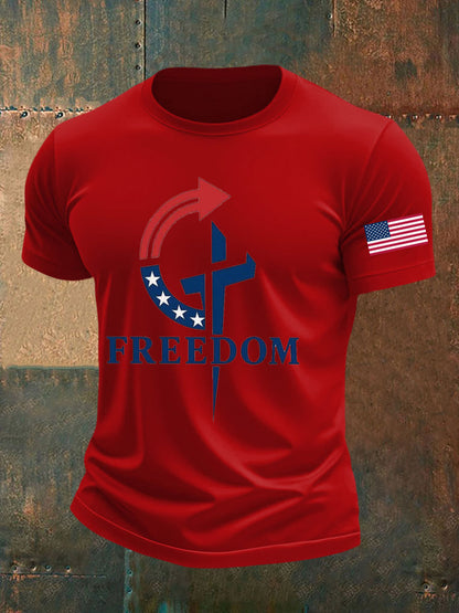 Men's Freedom Faith Printed T-shirt