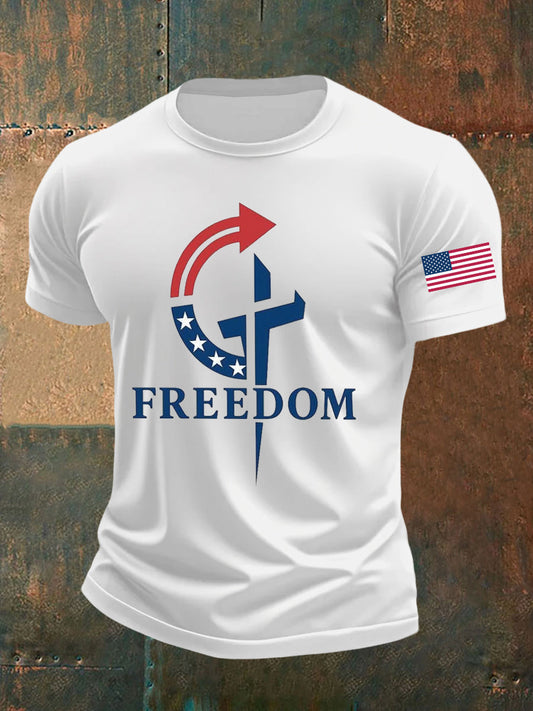 Men's Freedom Faith Printed T-shirt