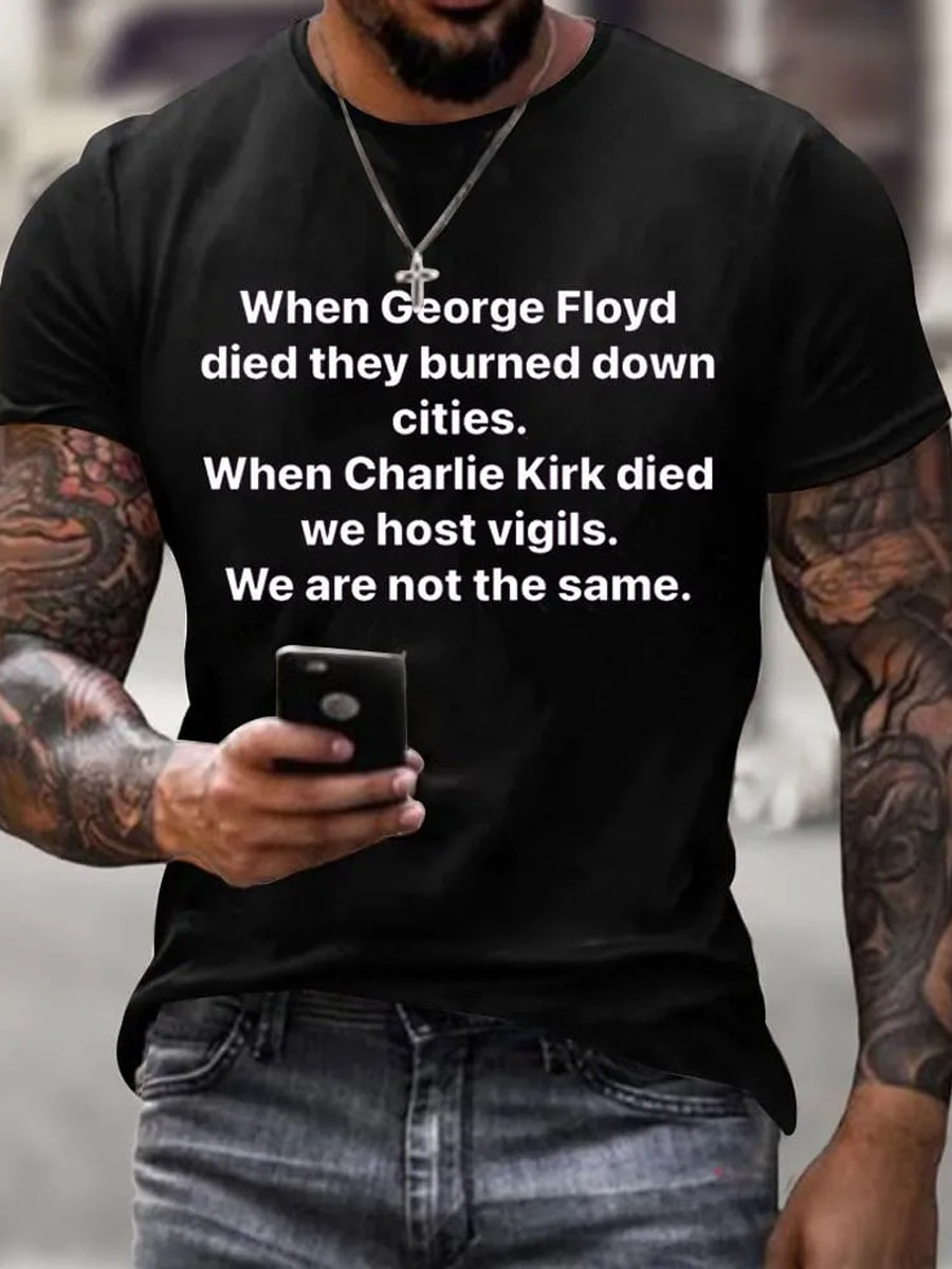 Men's Charlie Kirk Turning Point USA Trump Commemorative T-Shirt