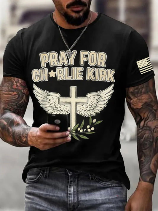 Men's Charlie Kirk Turning Point USA Trump Commemorative T-Shirt