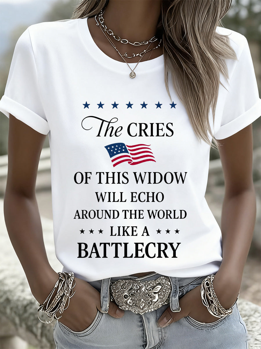 Women's Retro Turning Point Casual Commemorative T-Shirt