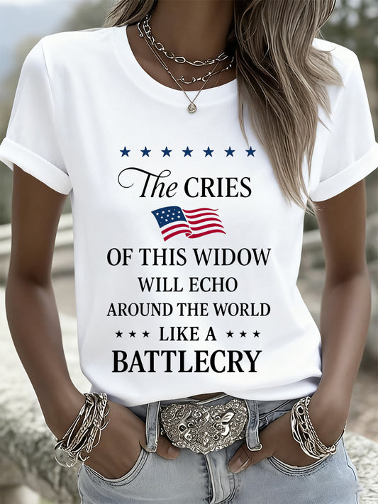 Women's Retro Turning Point Casual Commemorative T-Shirt