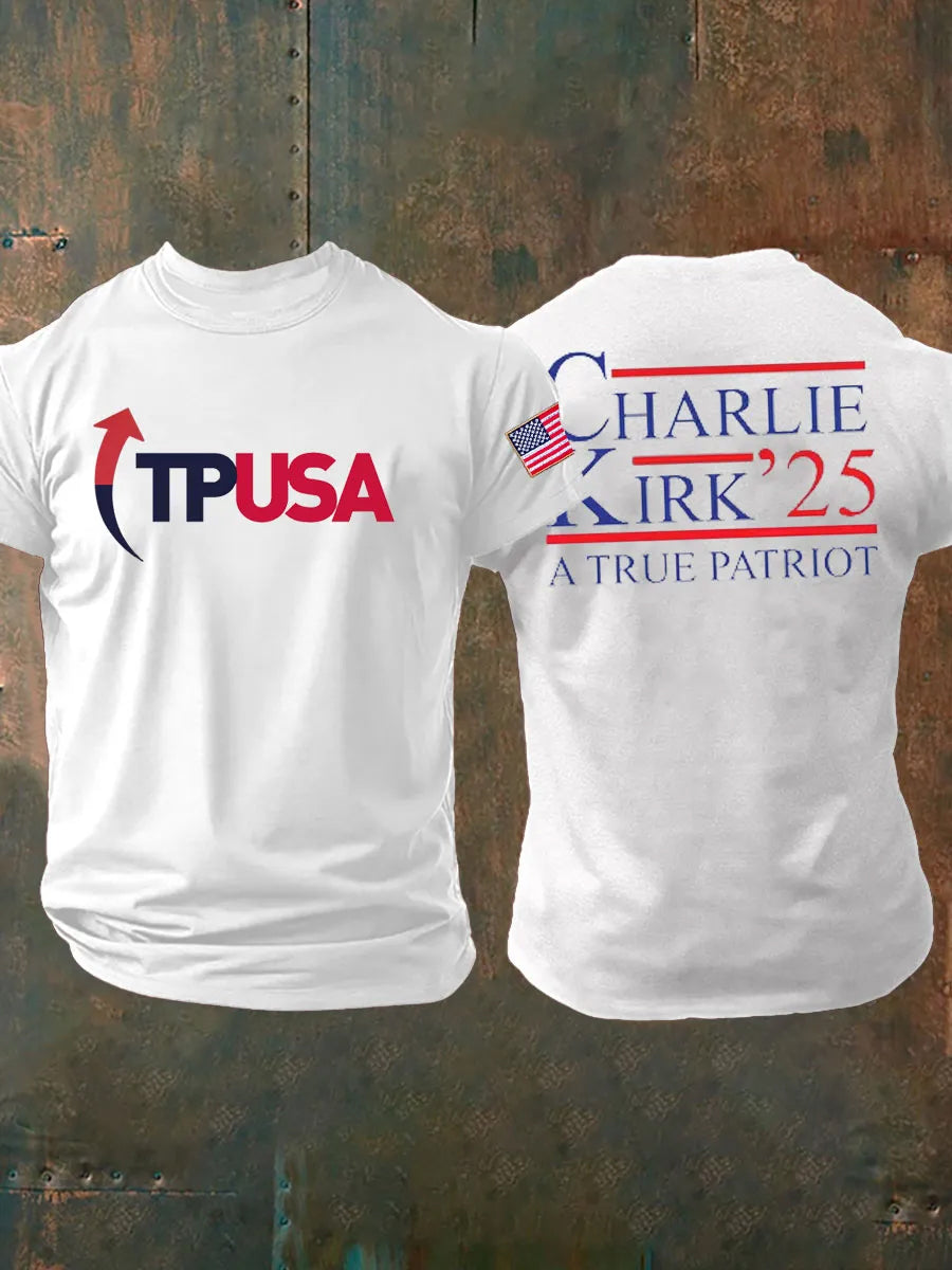 Men's Charlie Kirk Turning Point USA Trump Commemorative T-Shirt