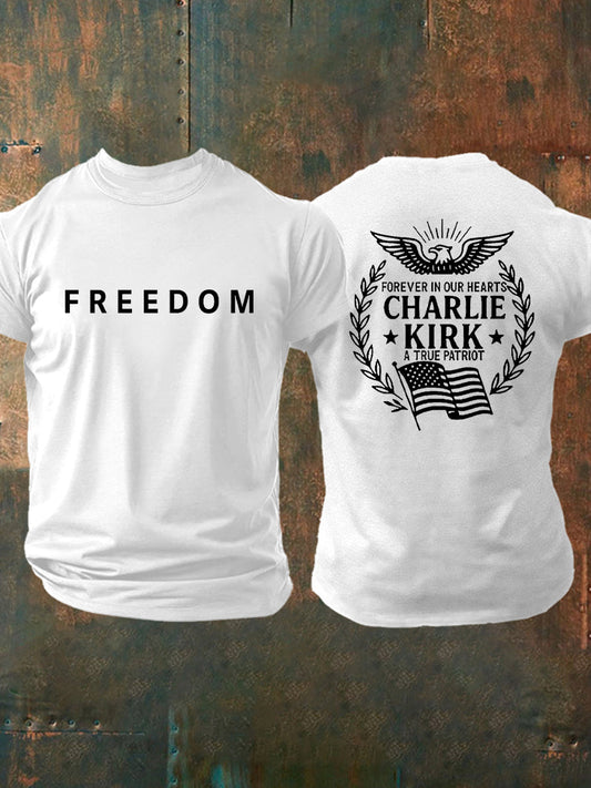Men's Freedom Is Not Free R.I.P Charlie Kirk Short Sleeve T-shirt