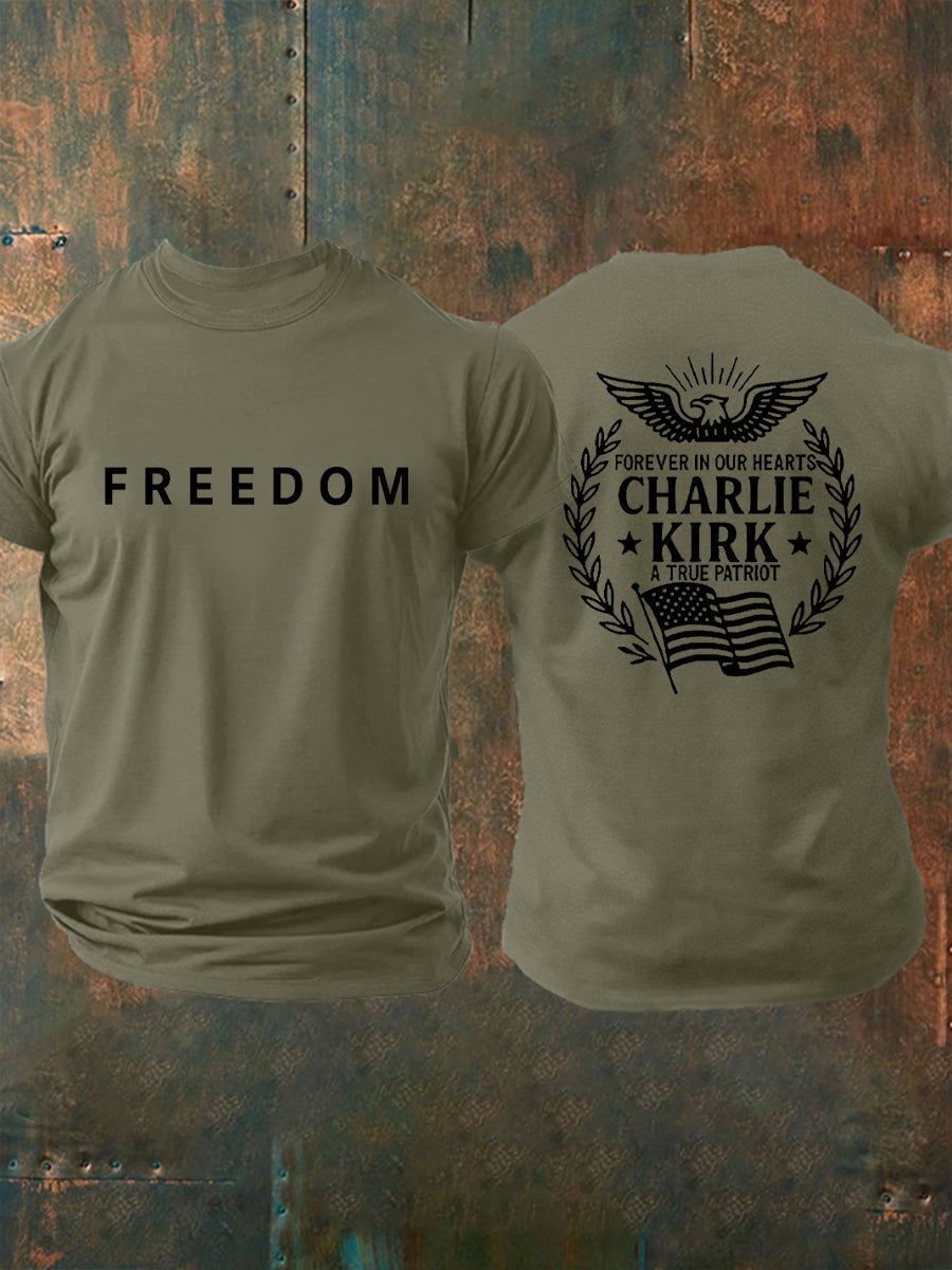 Men's Freedom Is Not Free R.I.P Charlie Kirk Short Sleeve T-shirt