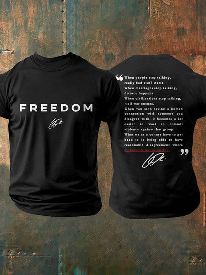 Men's Freedom True Patriot Printed T-shirt