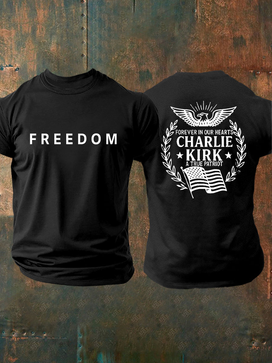 Men's Freedom Is Not Free R.I.P Charlie Kirk Short Sleeve T-shirt