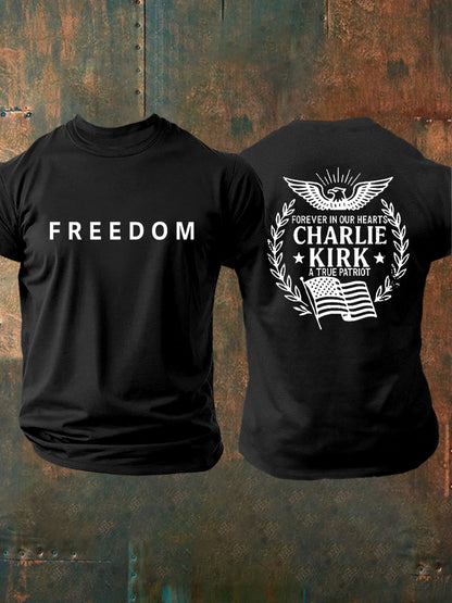 Men's Freedom Is Not Free R.I.P Charlie Kirk Short Sleeve T-shirt