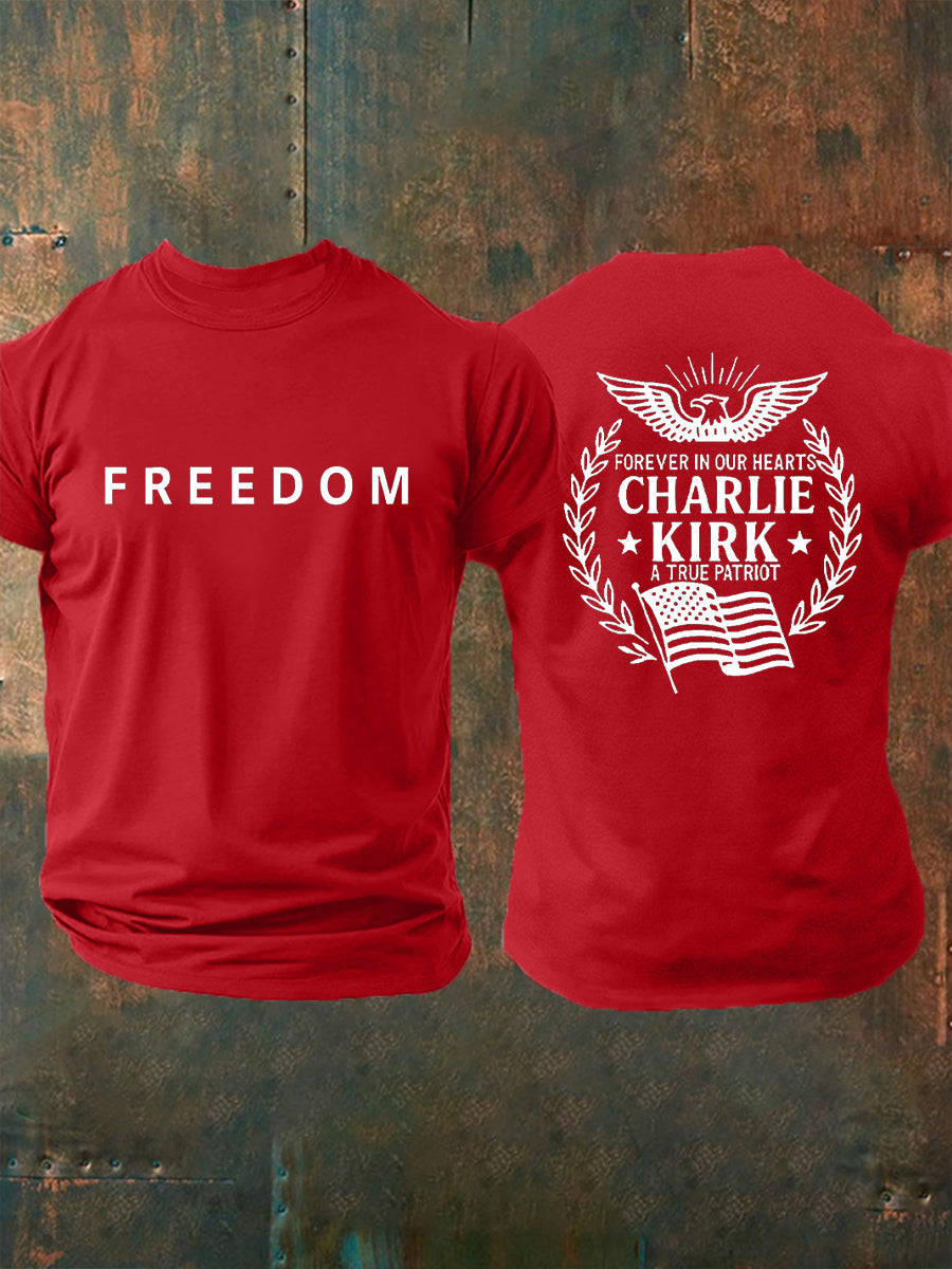 Men's Freedom Is Not Free R.I.P Charlie Kirk Short Sleeve T-shirt