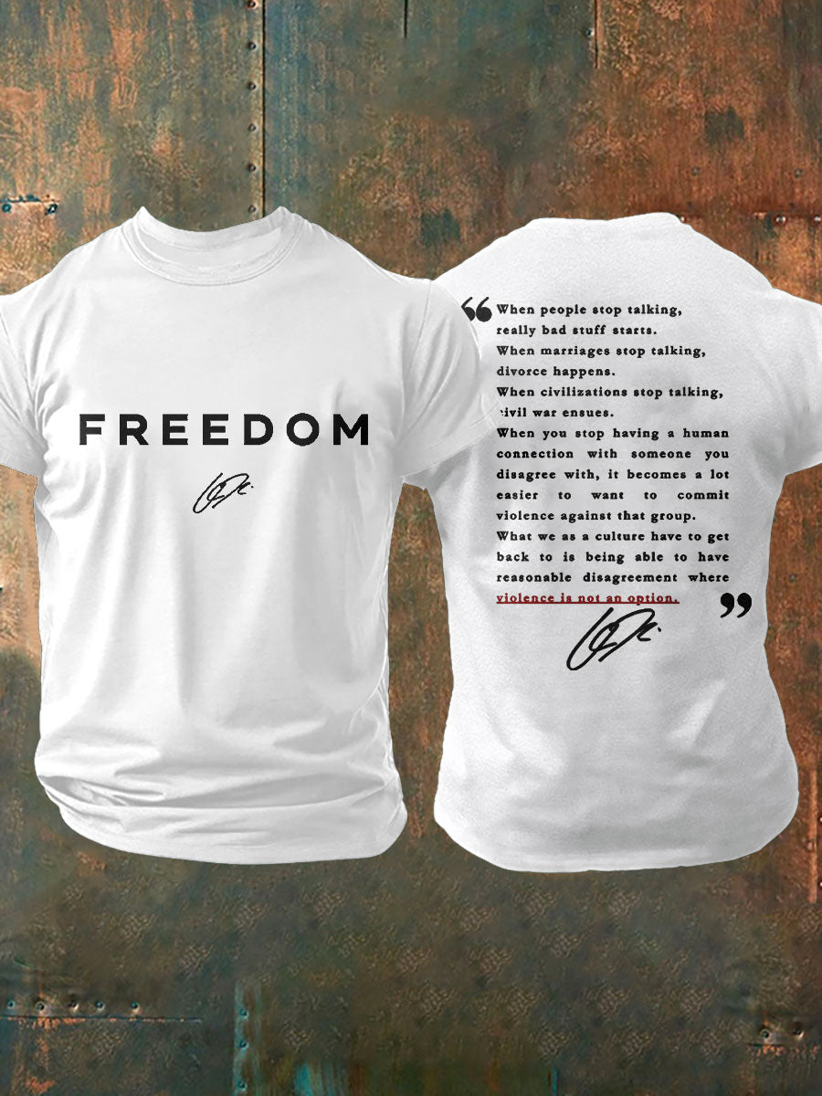 Men's Freedom True Patriot Printed T-shirt
