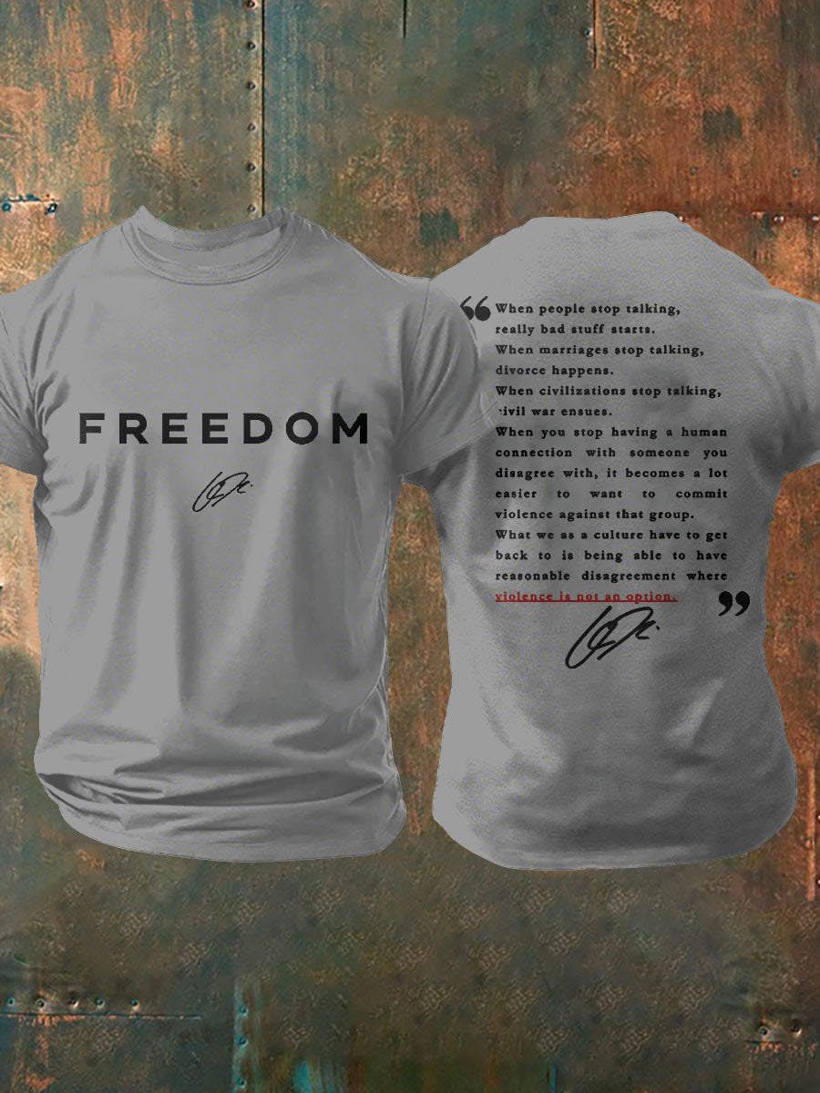 Men's Freedom True Patriot Printed T-shirt