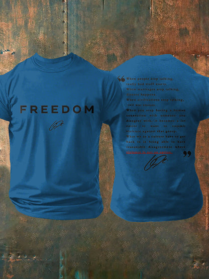 Men's Freedom True Patriot Printed T-shirt