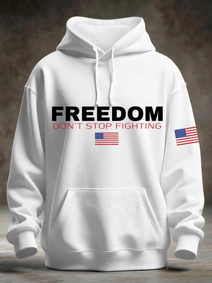 Men's Freedom Don't Stop Fighting Pocket Hoodie