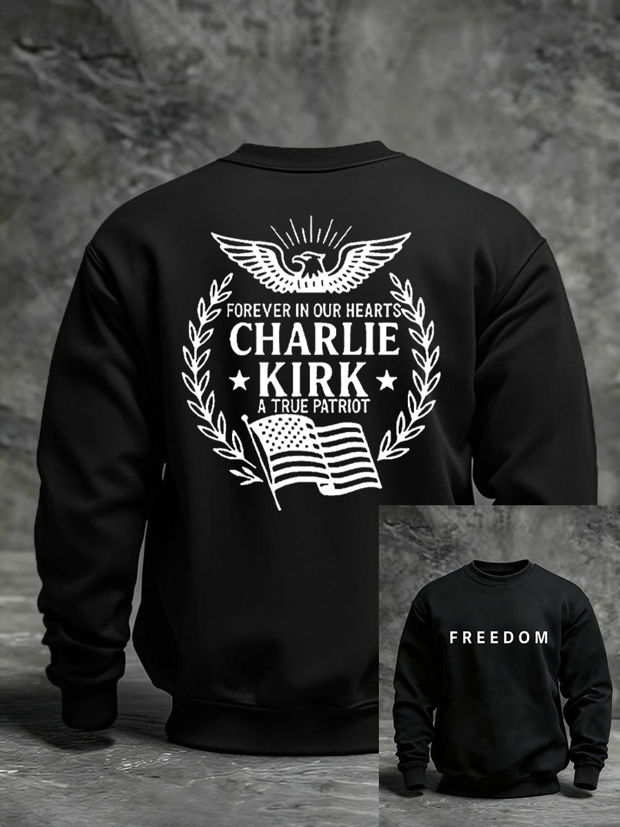 Men's Freedom Is Not Free R.I.P Charlie Kirk Long Sleeve Sweater