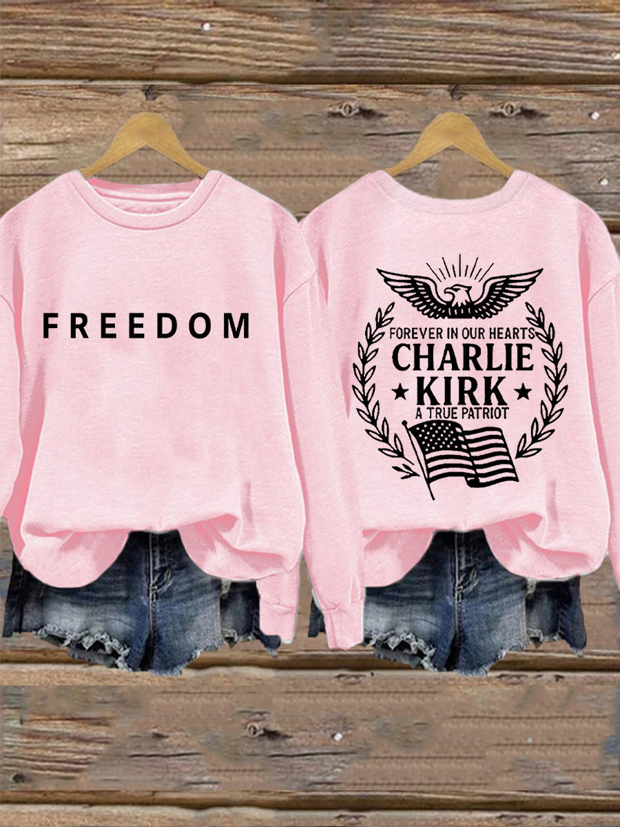 Women's Freedom Is Not Free R.I.P Charlie Kirk Long Sleeve Hoodie