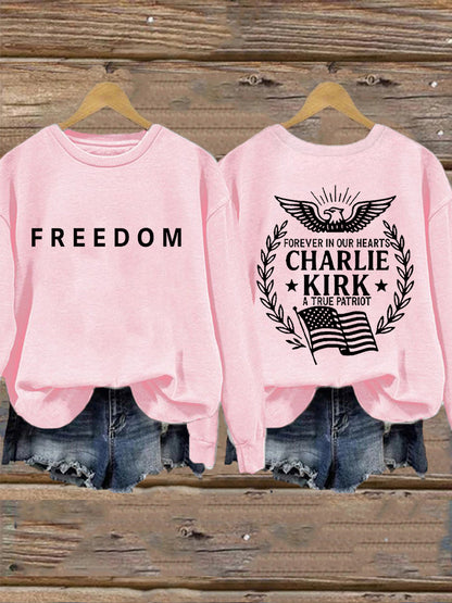 Women's Freedom Is Not Free R.I.P Charlie Kirk Long Sleeve Hoodie