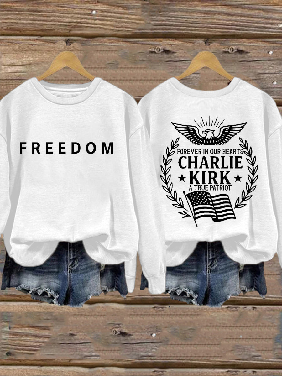 Women's Freedom Is Not Free R.I.P Charlie Kirk Long Sleeve Hoodie