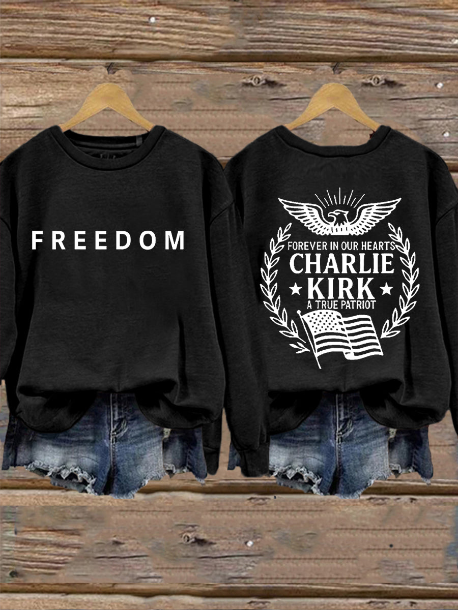 Women's Freedom Is Not Free R.I.P Charlie Kirk Long Sleeve Hoodie