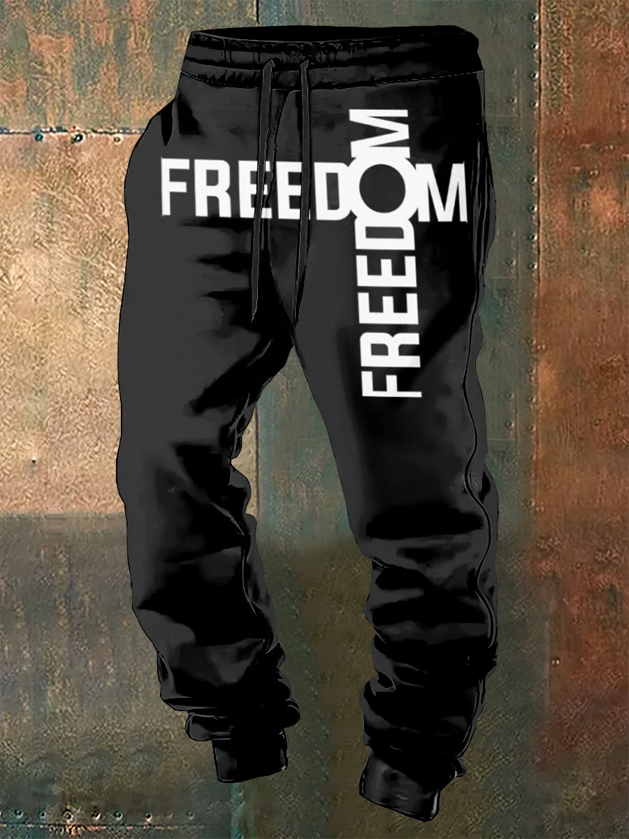 Men's Freedom Printed Drawstring Pants