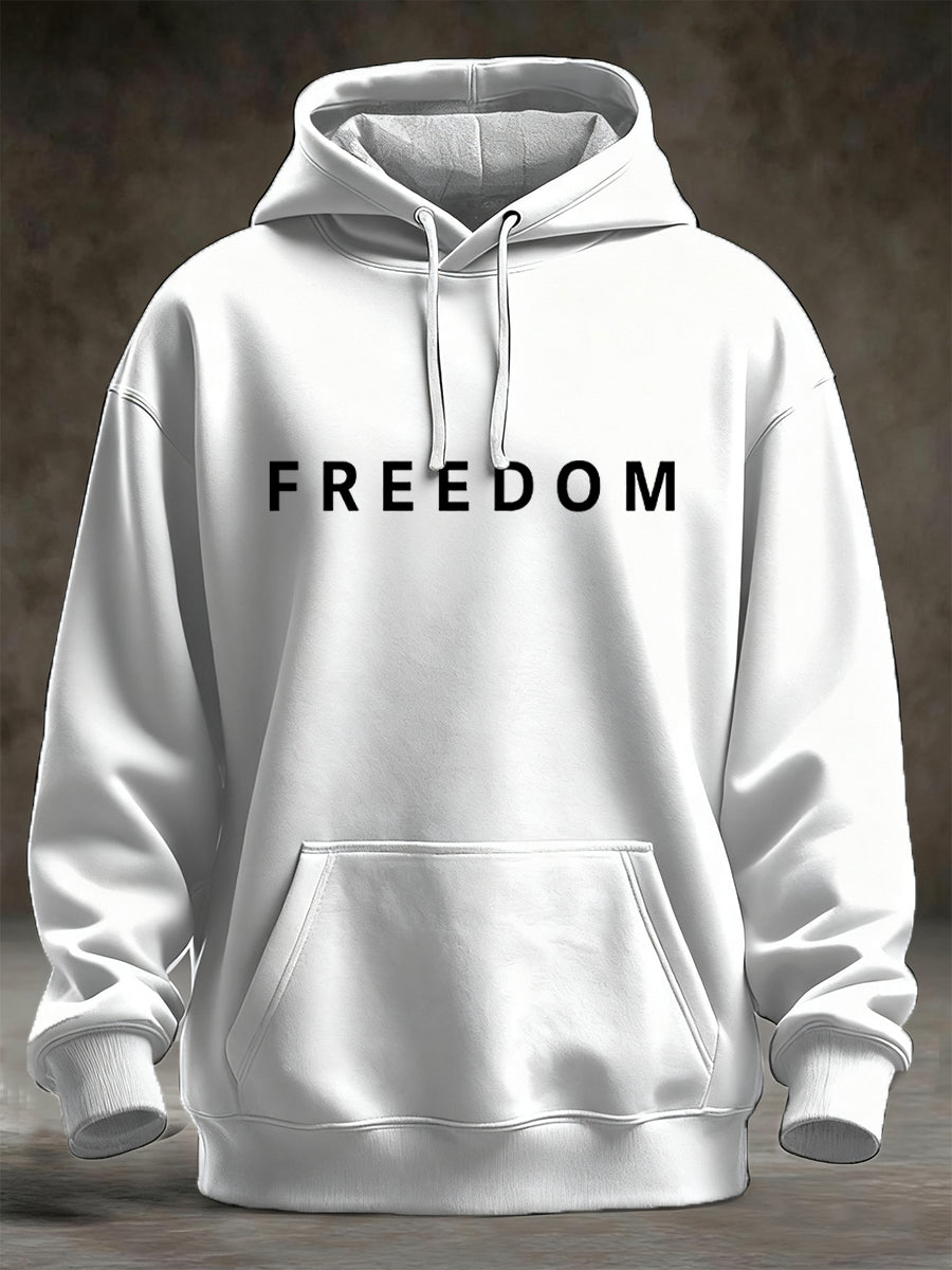Men's Freedom Is Not Free R.I.P Charlie Kirk Oversized Drop-Shoulder Hoodie with Pockets