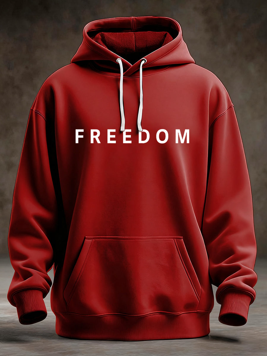 Men's Freedom Is Not Free R.I.P Charlie Kirk Oversized Drop-Shoulder Hoodie with Pockets